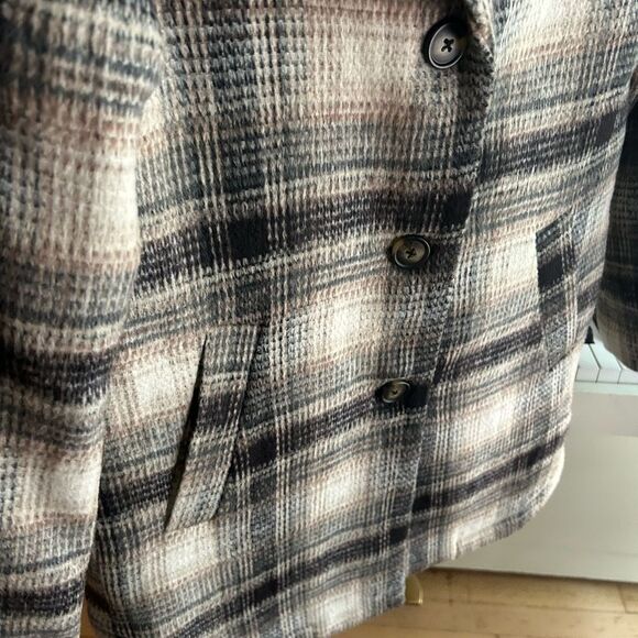 Joe Fresh Classic Plaid Pea Coat XS - Picture 14 of 16